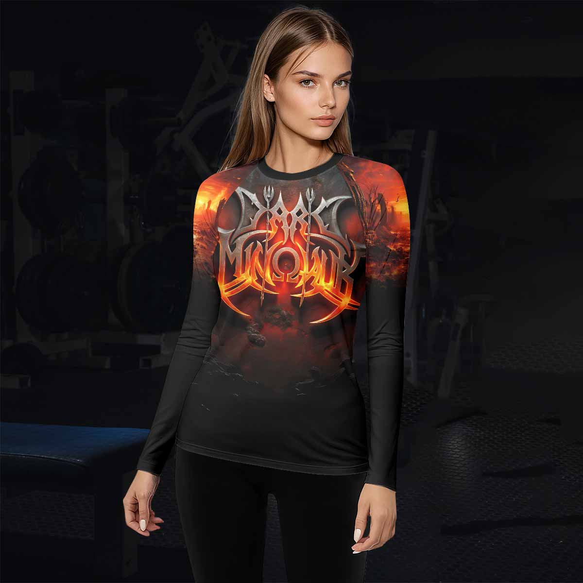 Inferno Minotaur Women's Rash Guard Long Sleeve - lifestyle view