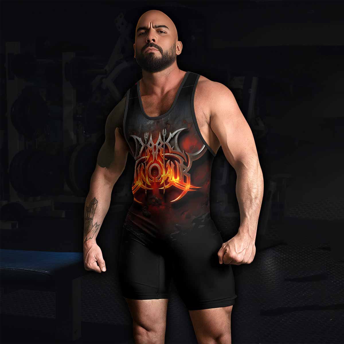 Inferno Minotaur Wrestling Singlet - men's lifestyle view