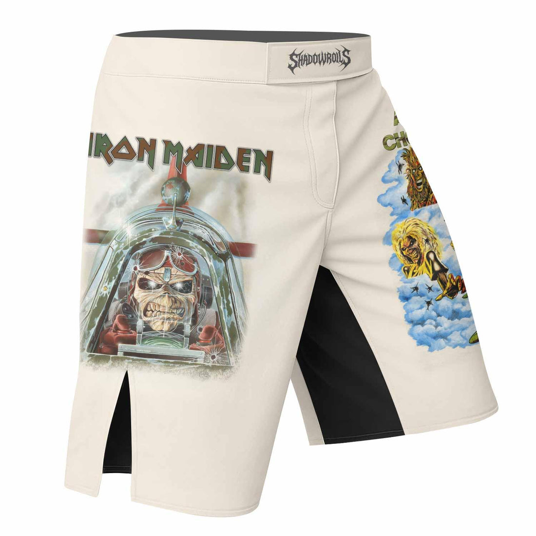 Iron Maiden Aces High Chokes Tight Fight Shorts - right side mockup