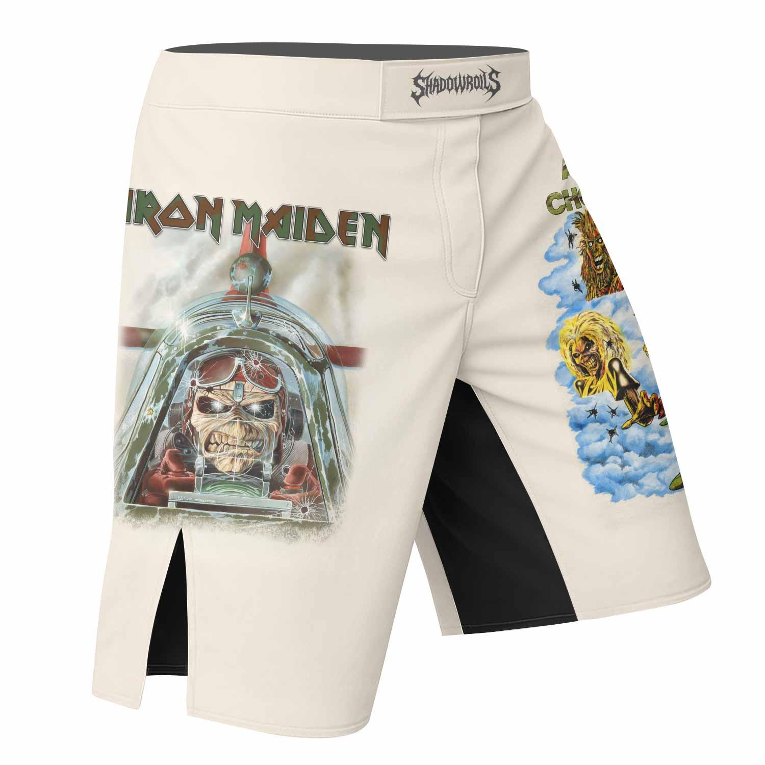 Iron Maiden Aces High Chokes Tight Fight Shorts - right side mockup