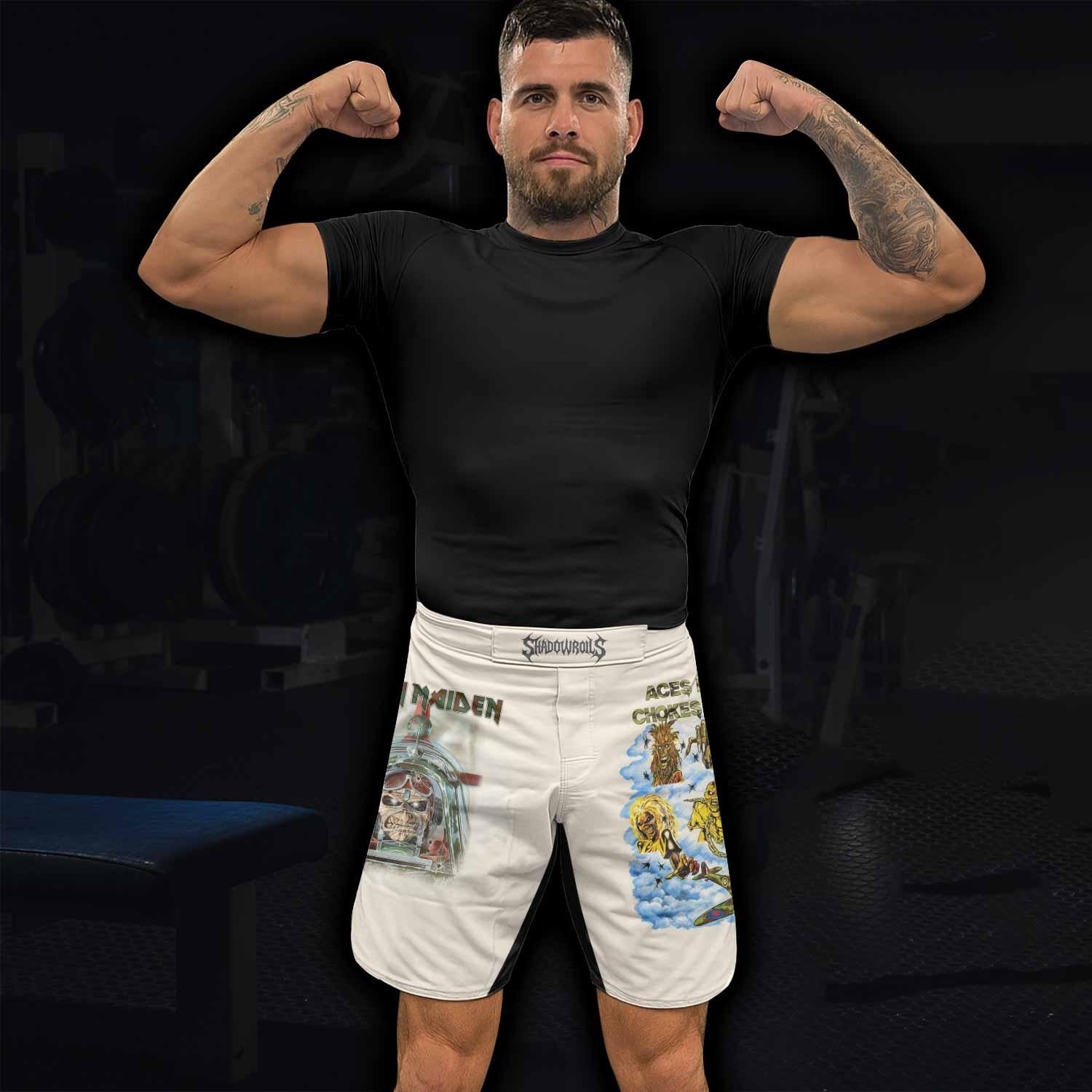 Iron Maiden Aces High Chokes Tight Fight Shorts - lifestyle view