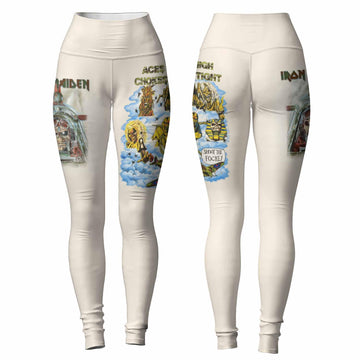 Iron Maiden Aces High Chokes Tight Women's Leggings - front and back view