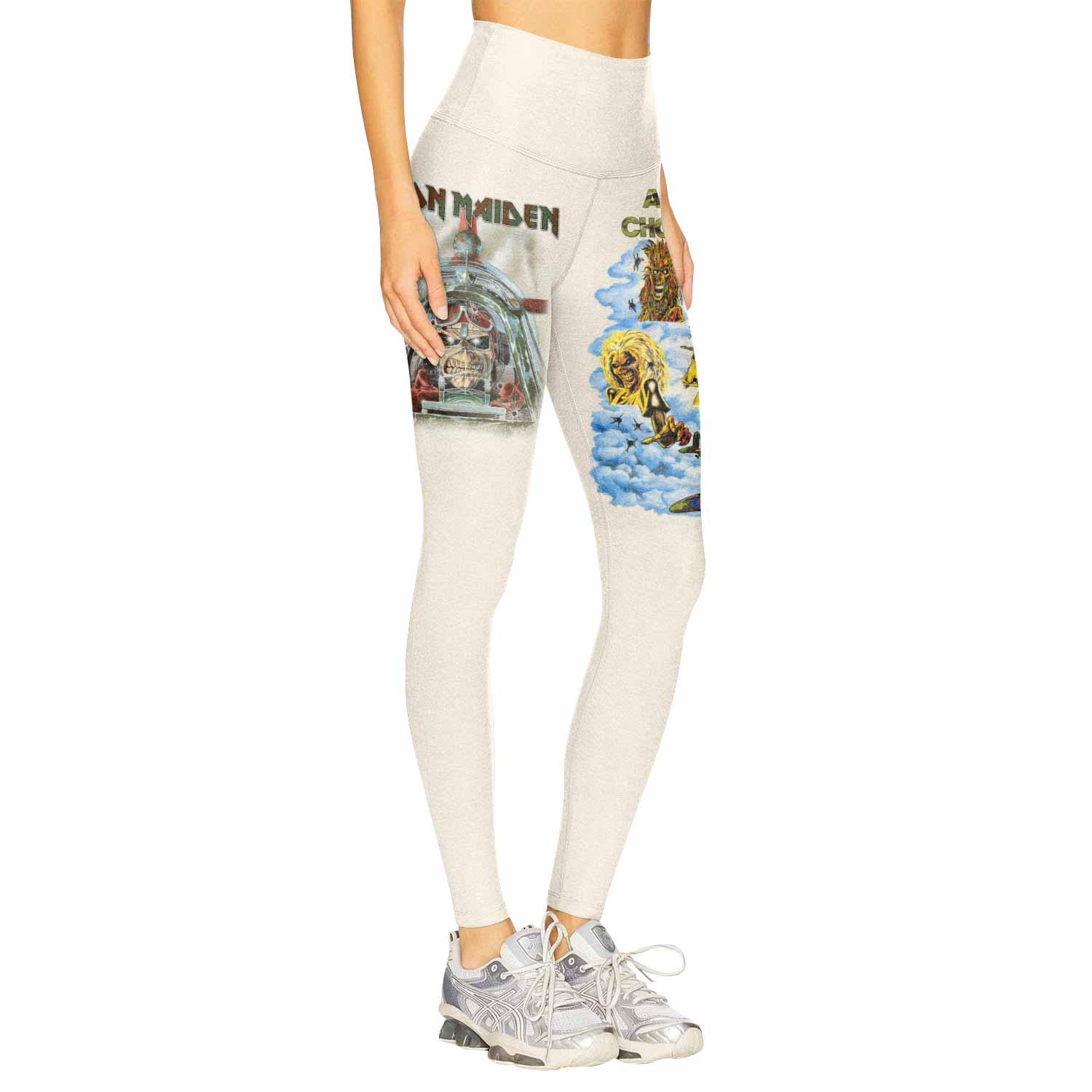 Iron Maiden Aces High Chokes Tight Women's Leggings - right side mockup