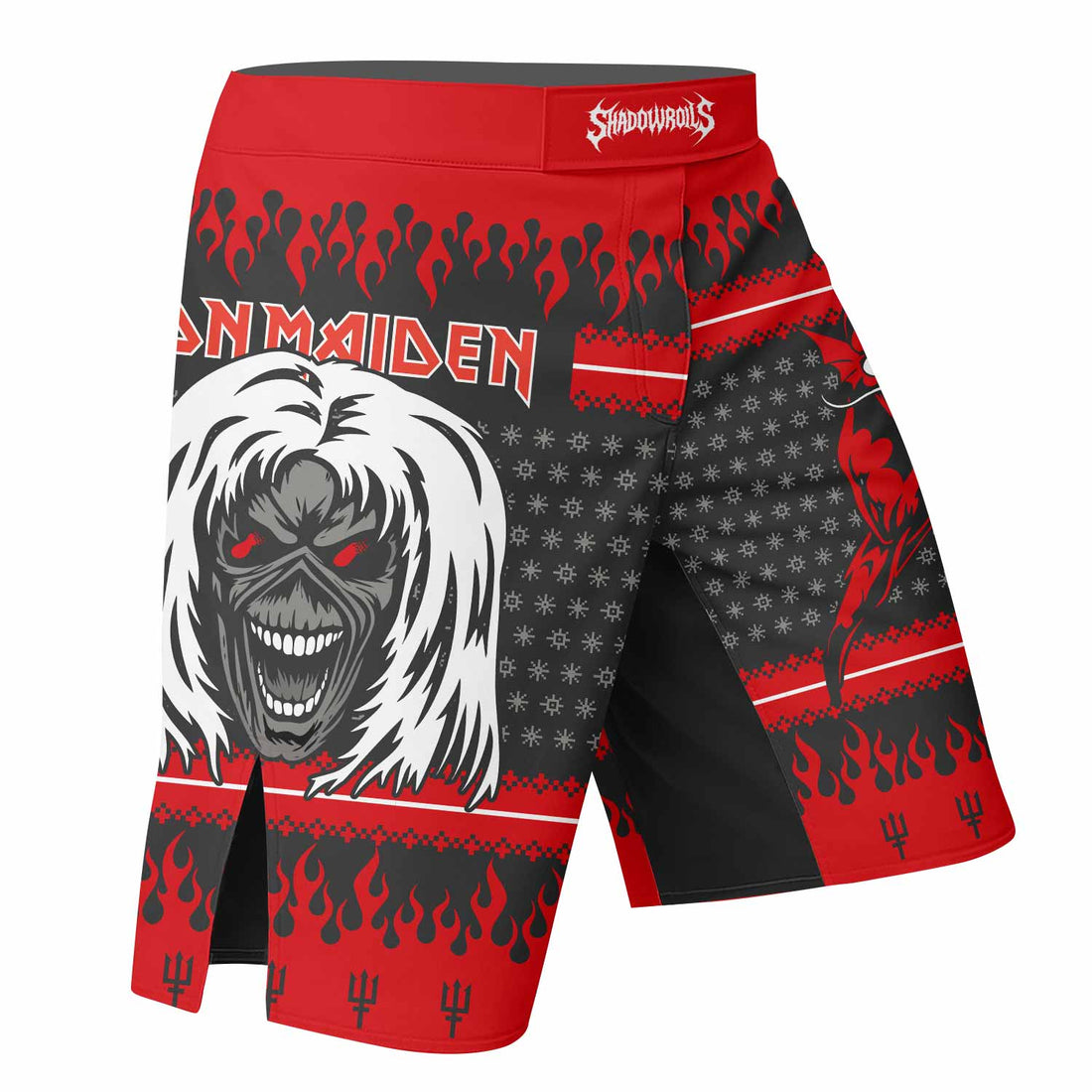 Iron Maiden Devil Mixed Martial Arts Shorts - right side mockup