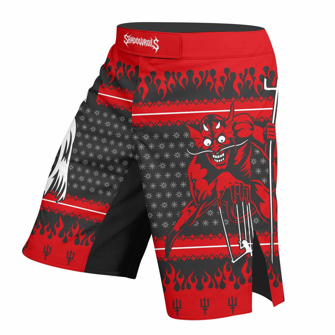 Iron Maiden Devil Mixed Martial Arts Shorts - right side mockup
