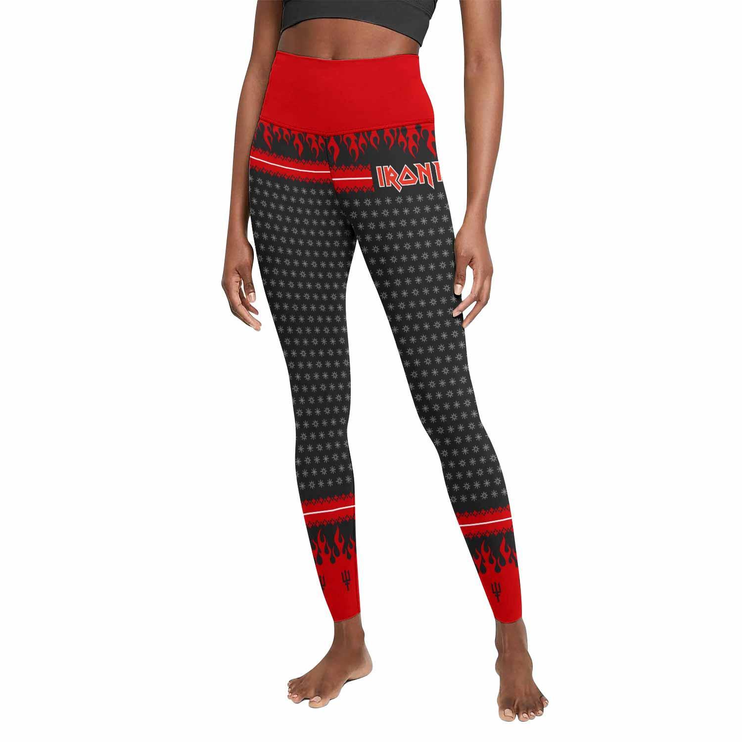 Iron Maiden Devil Women's Leggings - front view mockup