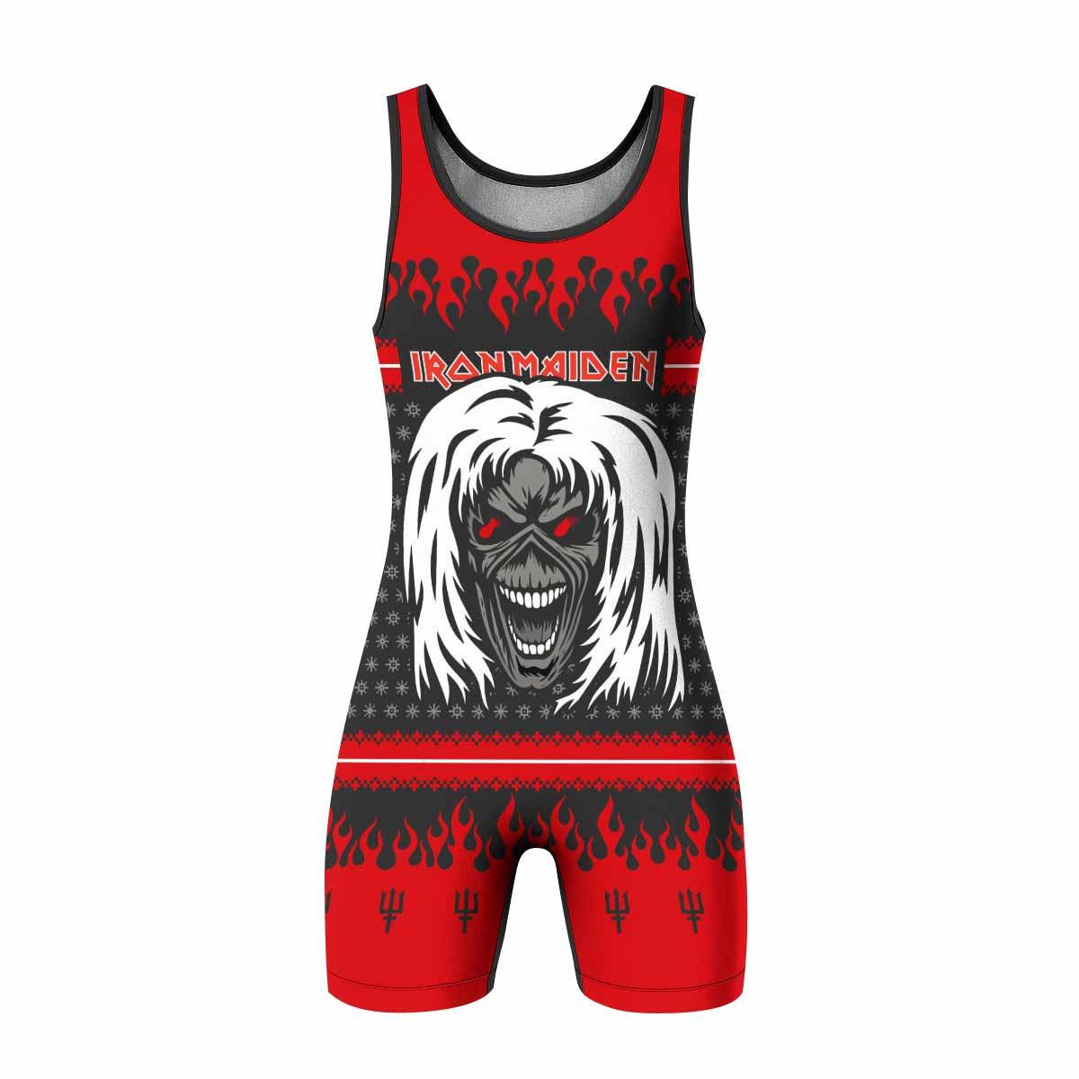 Iron Maiden Devil Wrestling Singlet - front view mockup