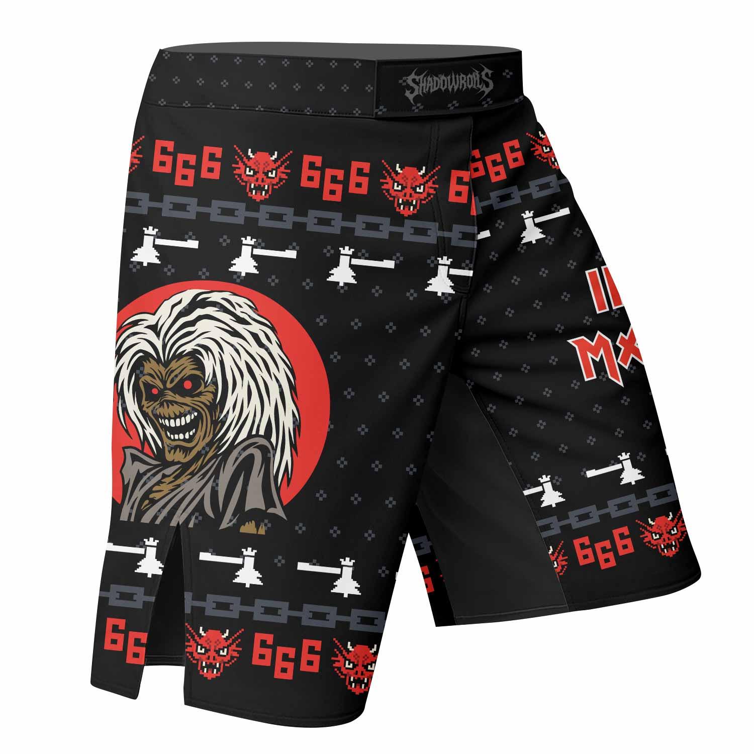 Iron Maiden Mixed Martial Arts Shorts - right side mockup