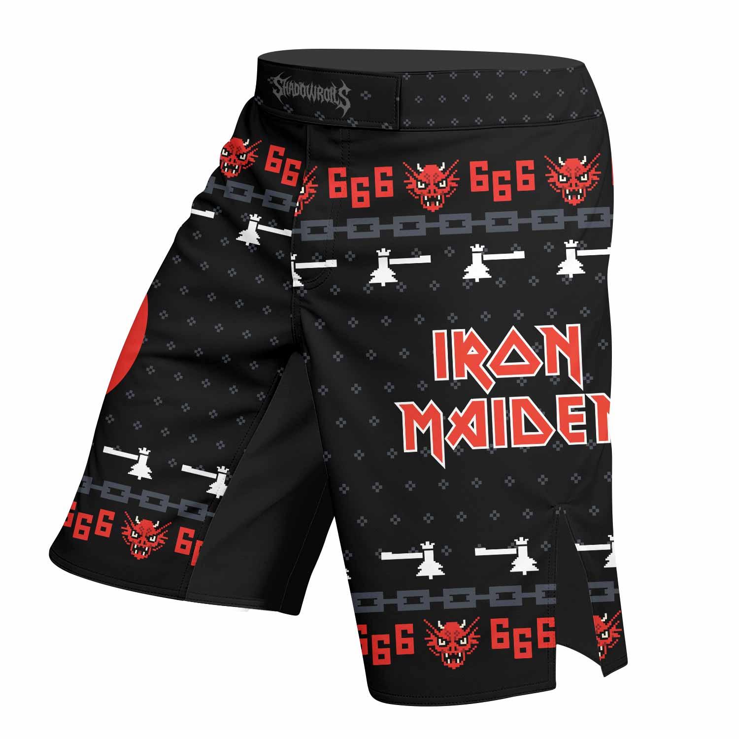 Iron Maiden Mixed Martial Arts Shorts - left side mockup