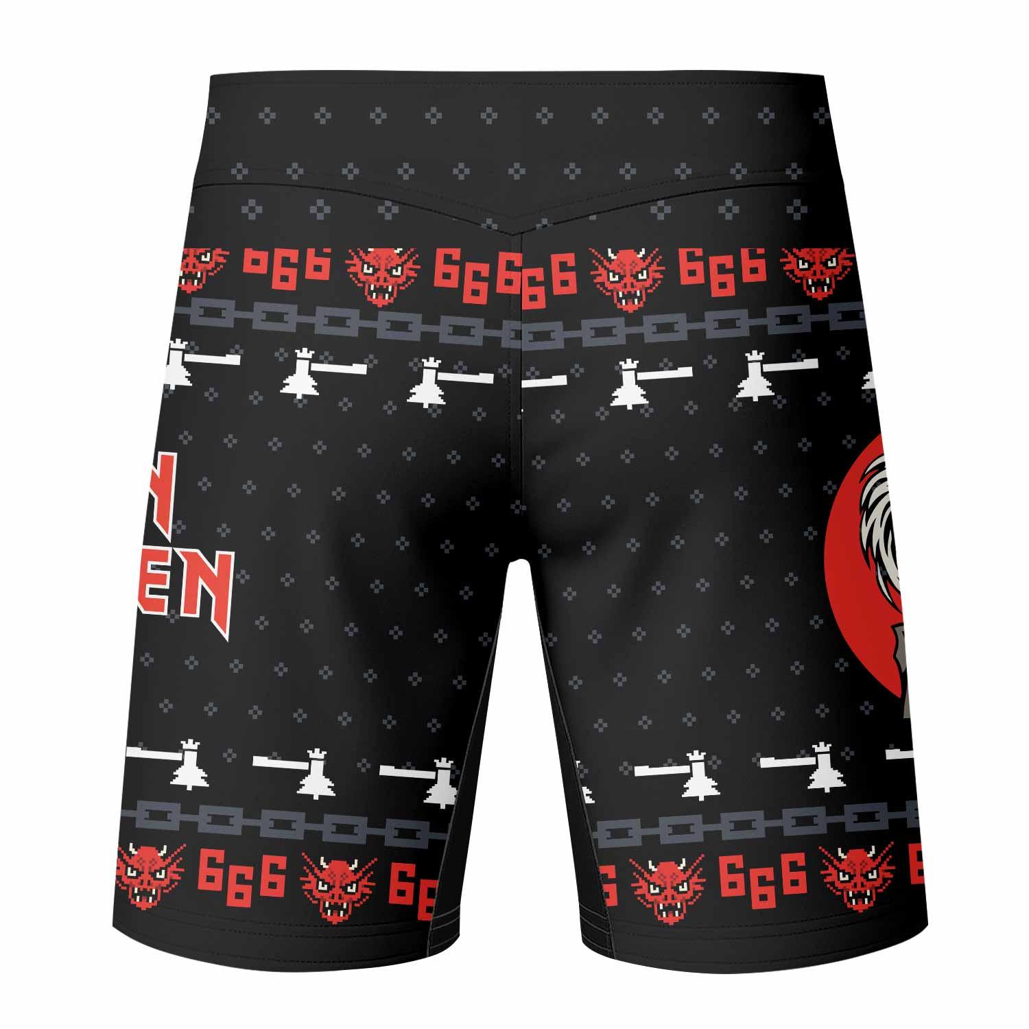 Iron Maiden Mixed Martial Arts Shorts - back view mockup
