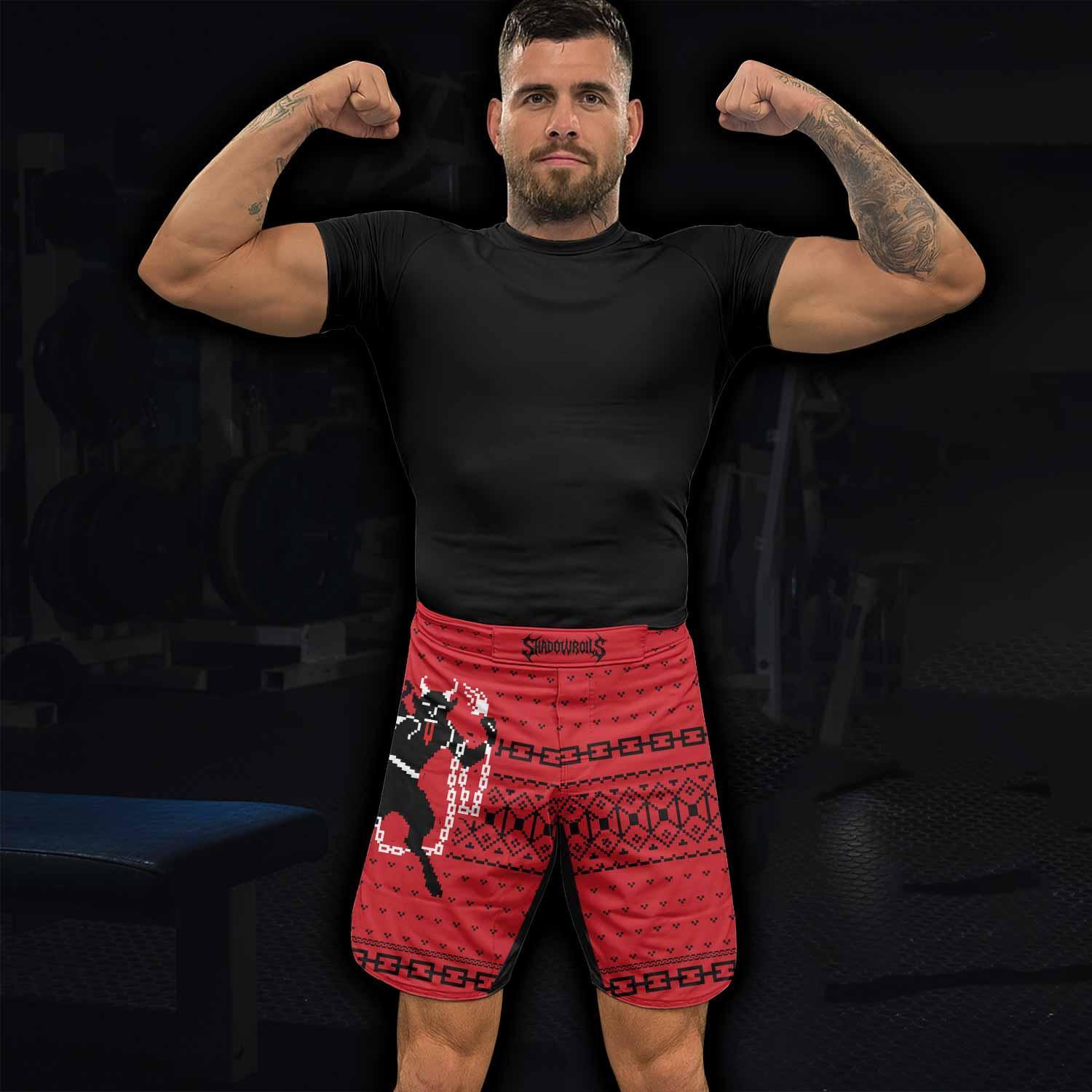 Krampus Christmas Mixed Martial Arts Shorts - lifestyle view