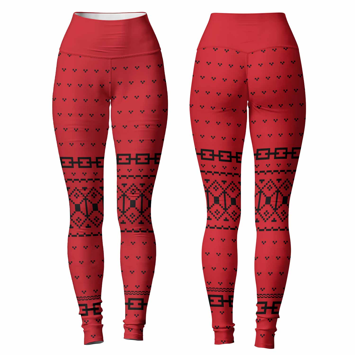 Krampus Christmas Women's Leggings - front and back view