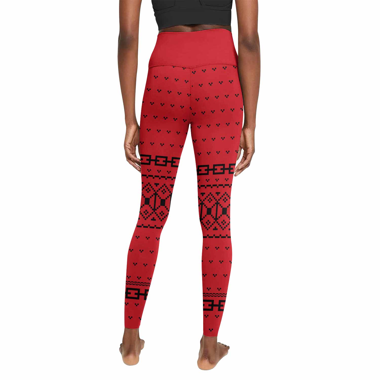 Krampus Christmas Women's Leggings - back view mockup