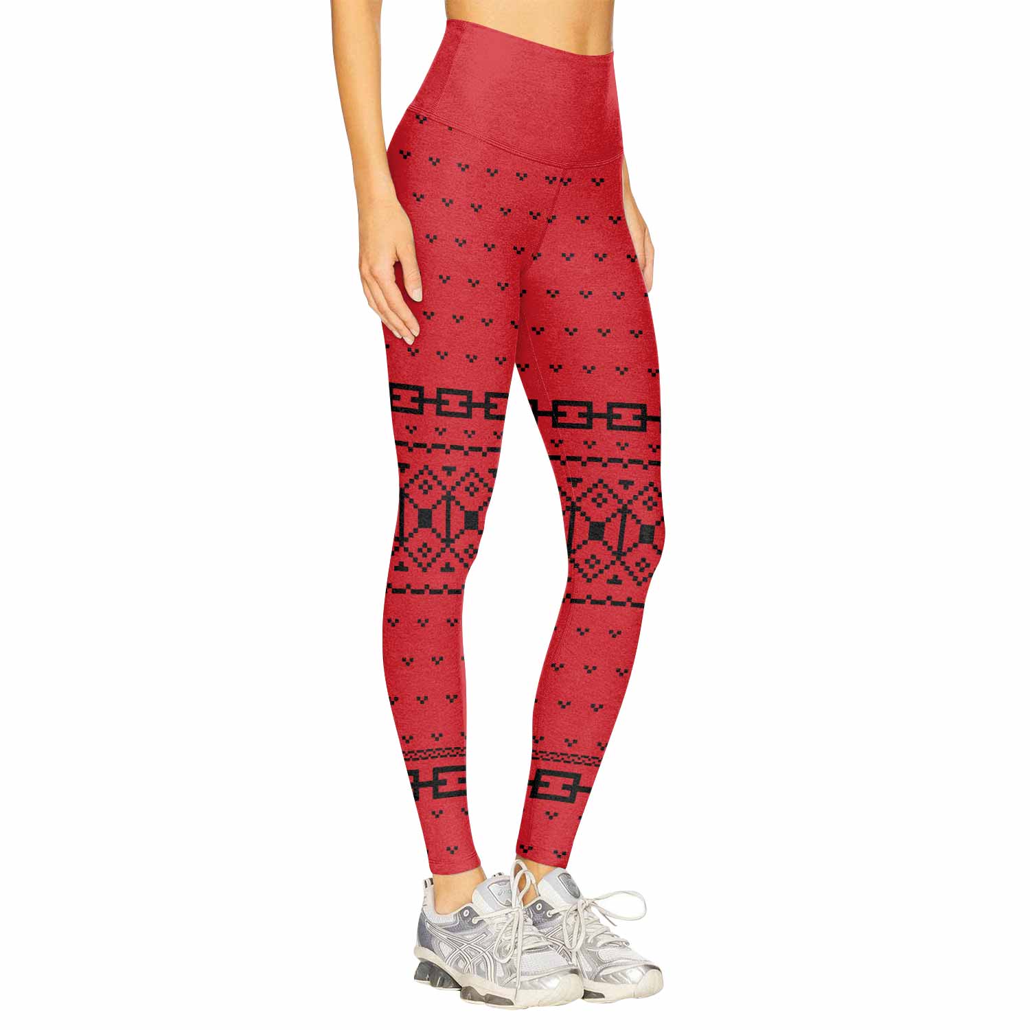 Krampus Christmas Women's Leggings - right side mockup