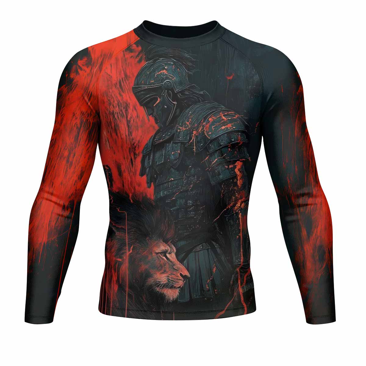 Legion of Blood Men's Rash Guard Long Sleeve - front view mockup 