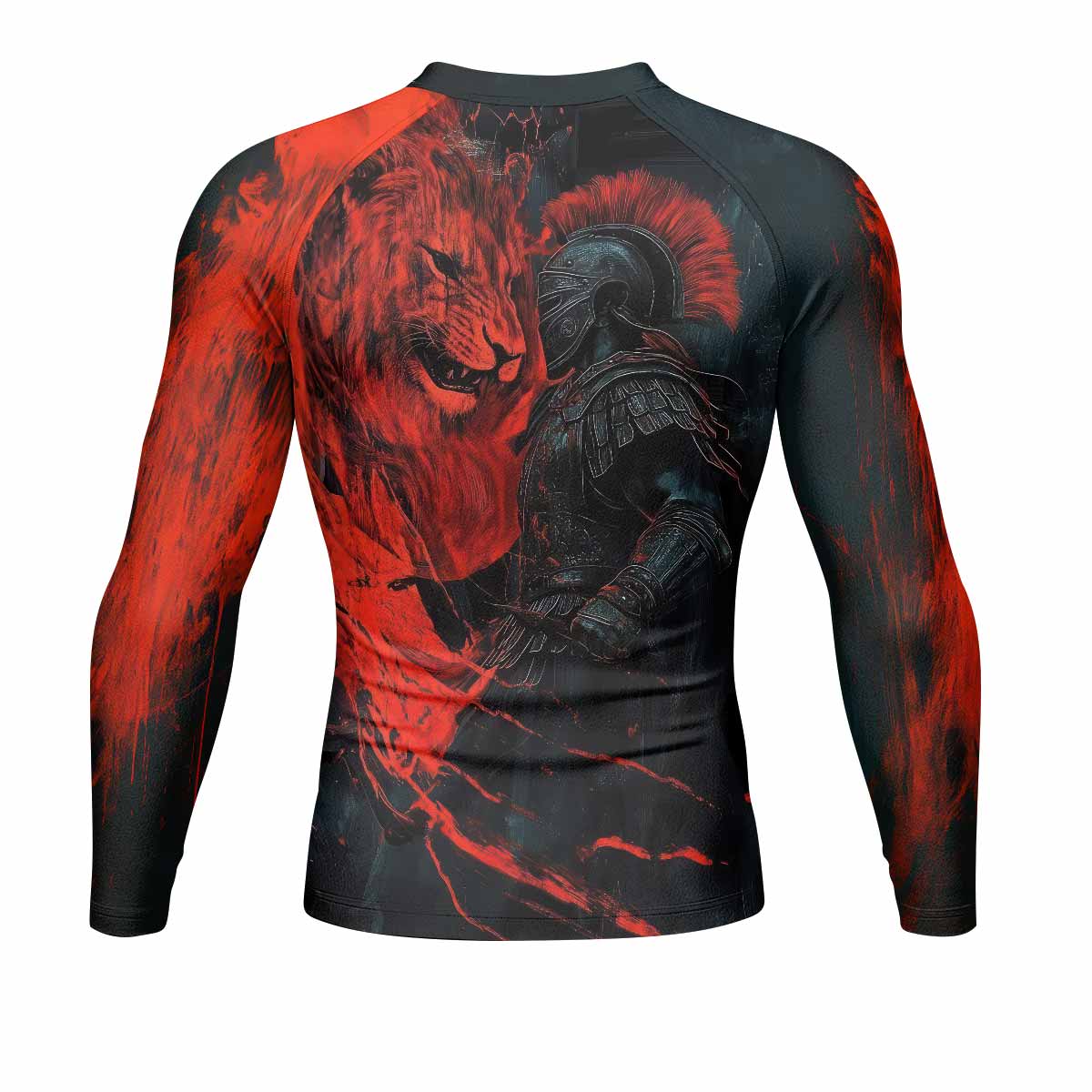 Legion of Blood Men's Rash Guard Long Sleeve - back view mockup 