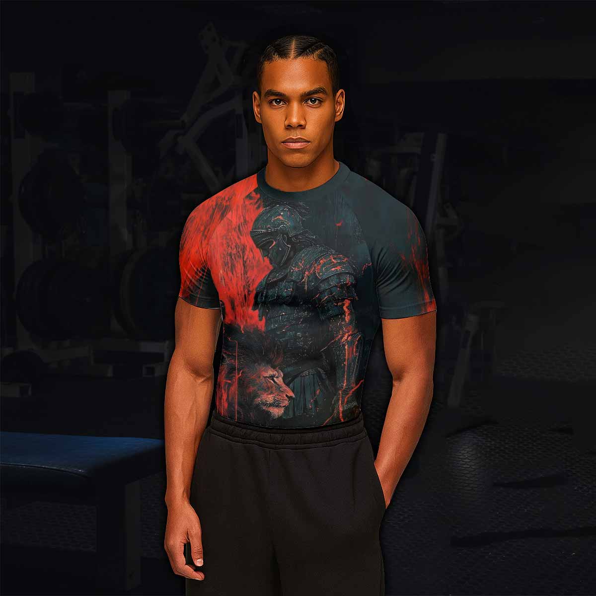 Legion of Blood Men's Rash Guard Short Sleeve - lifestyle view