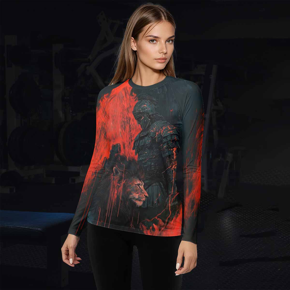 Legion of Blood Women's Rash Guard Long Sleeve - lifestyle view