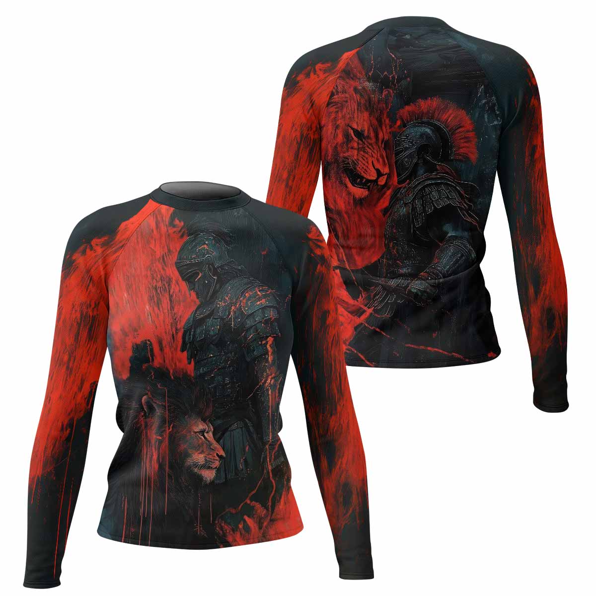 Legion of Blood Women's Rash Guard Long Sleeve - front and back view