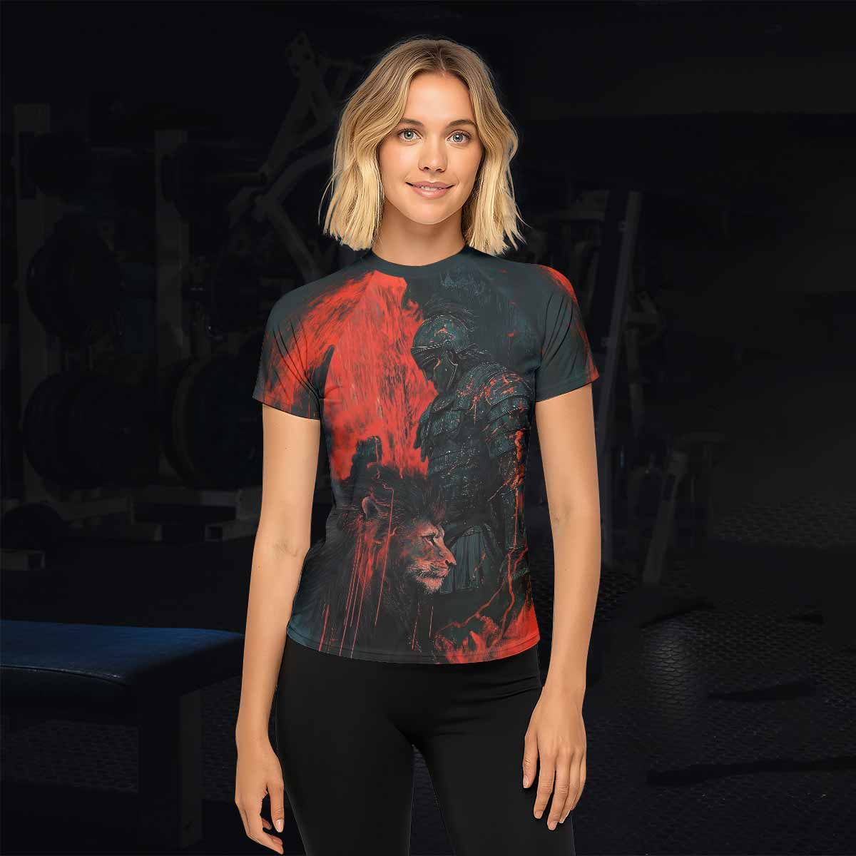Legion of Blood Women's Rash Guard Short Sleeve - lifestyle view