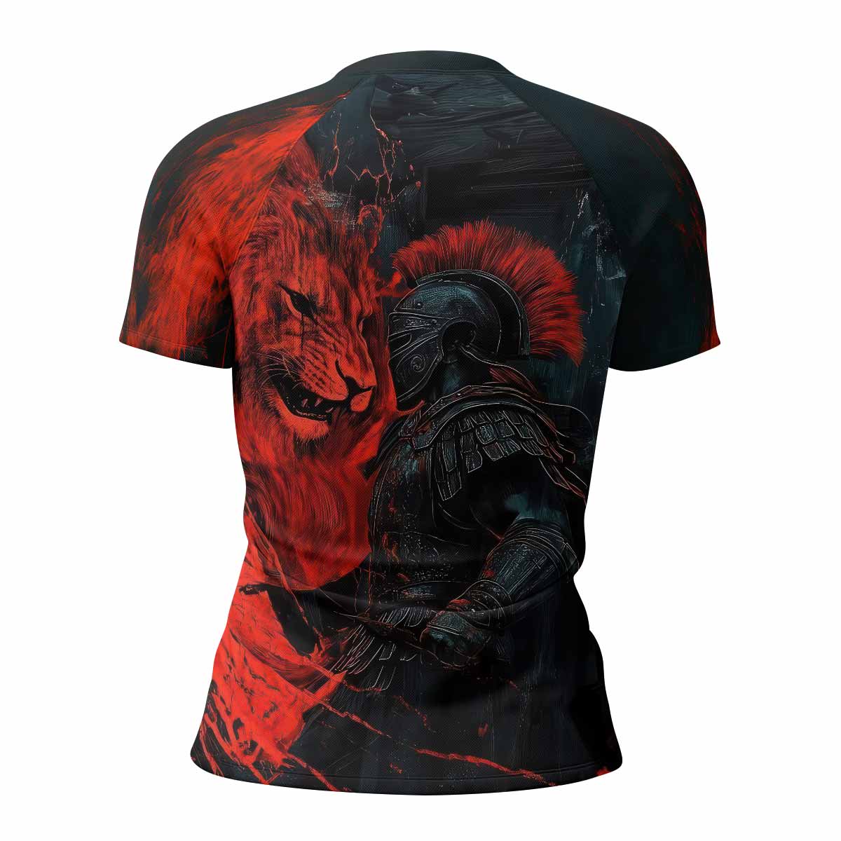 Legion of Blood Women's Rash Guard Short Sleeve - back view mockup 