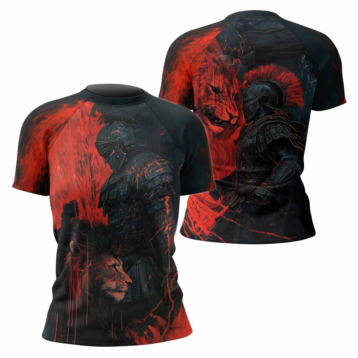 Legion of Blood Women's Rash Guard Short Sleeve - front and back view
