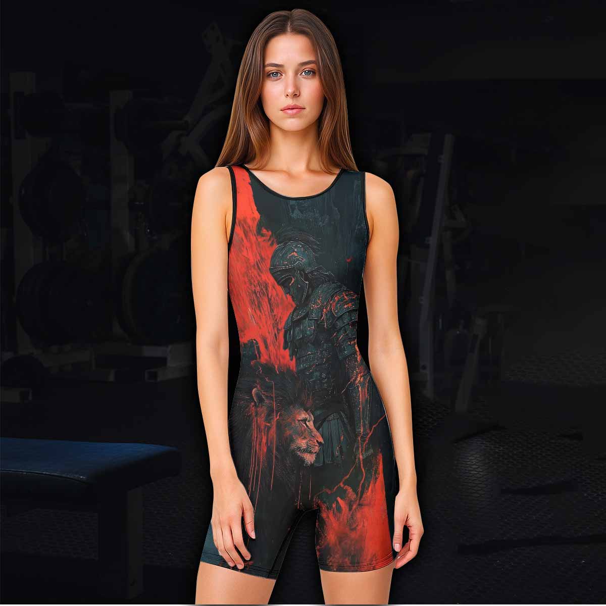 Legion of Blood Wrestling Singlet - women's lifestyle view