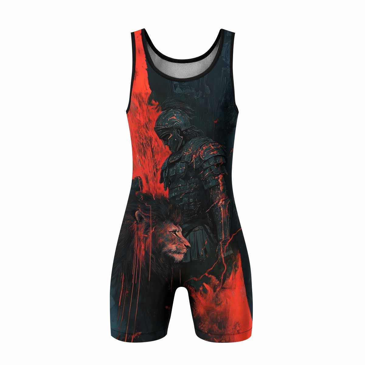 Legion of Blood Wrestling Singlet - front view mockup 