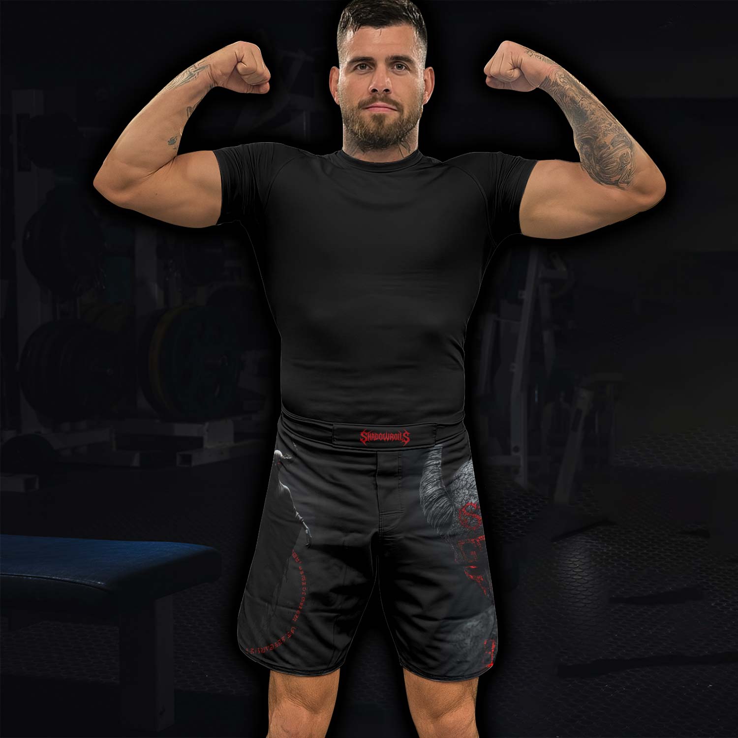 Lord of the Abyss Fight Shorts – lifestyle view