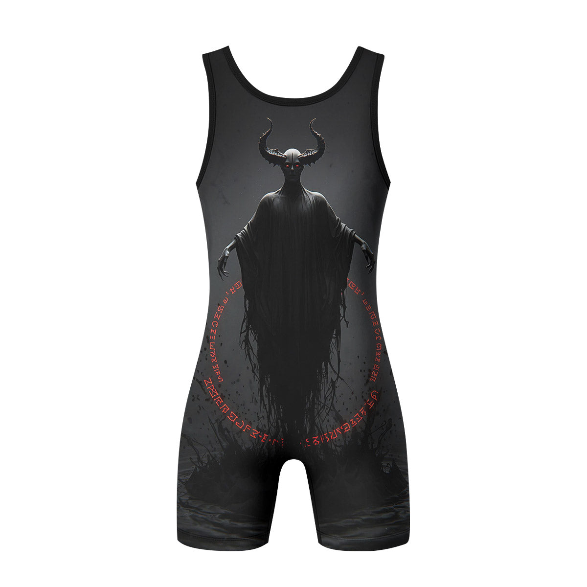 Lord of the Abyss Wrestling Singlet - back view mockup