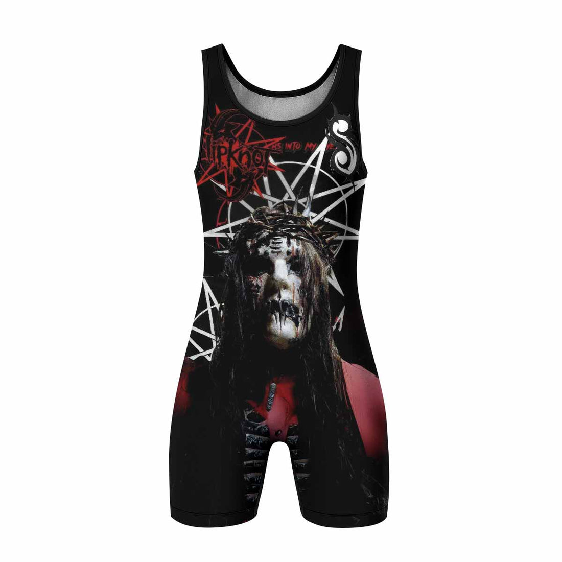 Masked Chaos Wrestling Singlet - front and back view