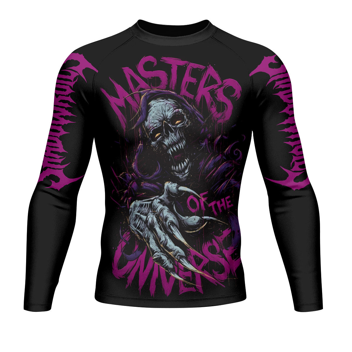 Masters of the Universe Men’s Long Sleeve Rash Guard - front view mockup