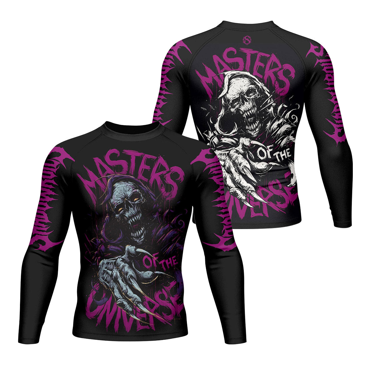 Masters of the Universe Men’s Long Sleeve Rash Guard - front and back view