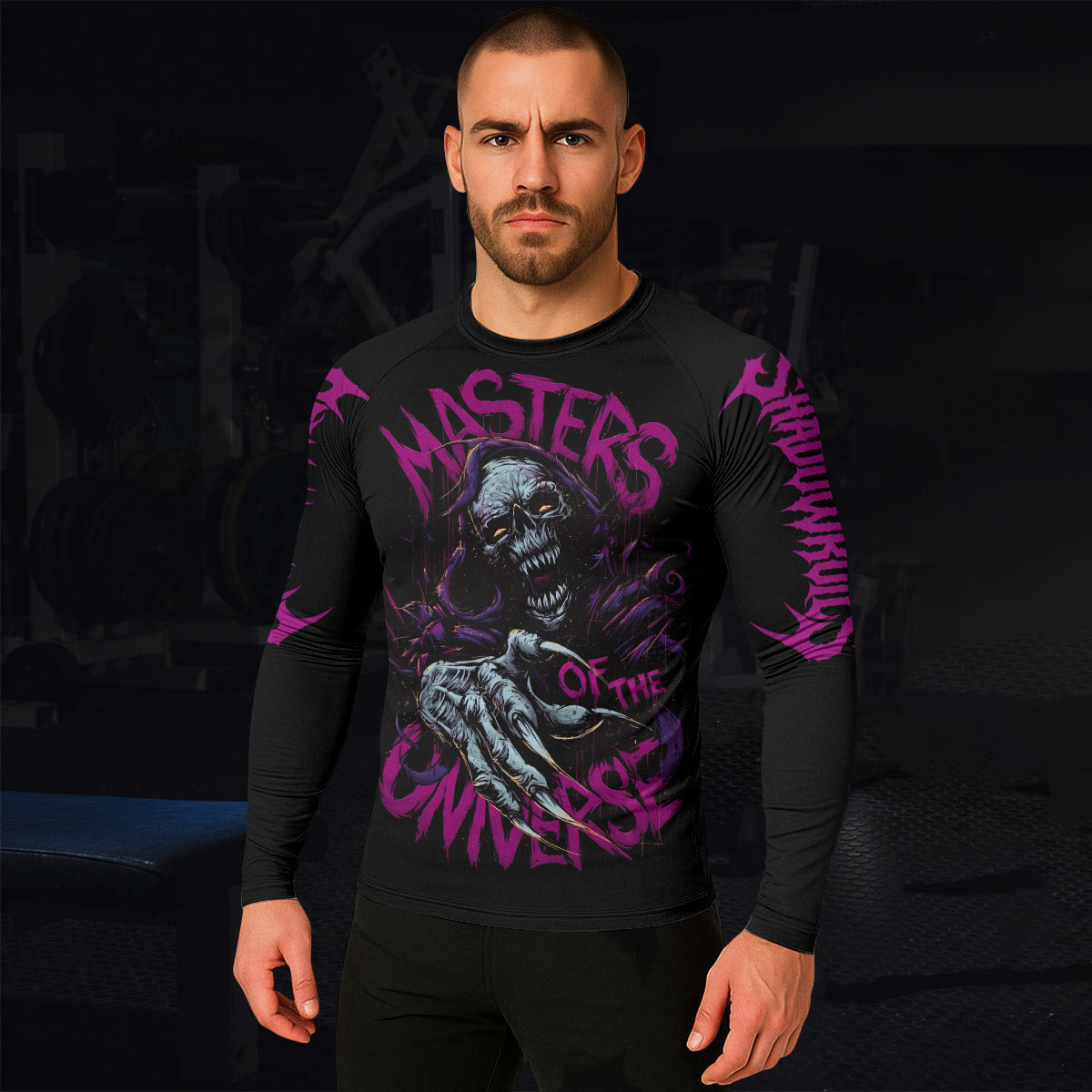 Masters of the Universe Men’s Long Sleeve Rash Guard - lifestyle view