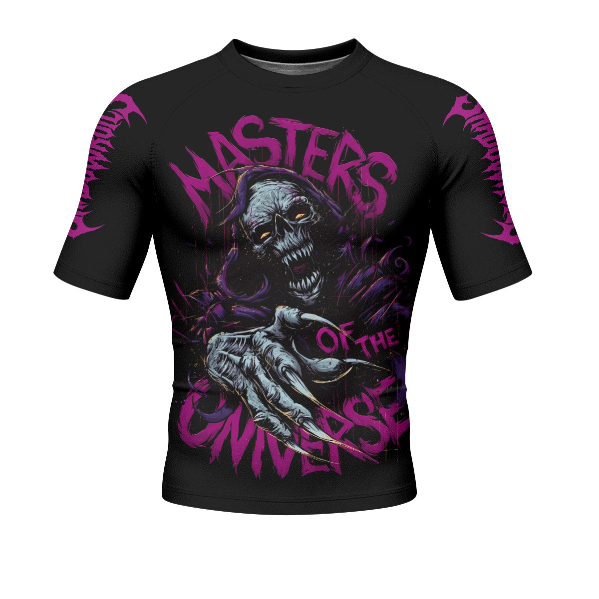 Masters of the Universe Men’s Short Sleeve Rash Guard - front view mockup