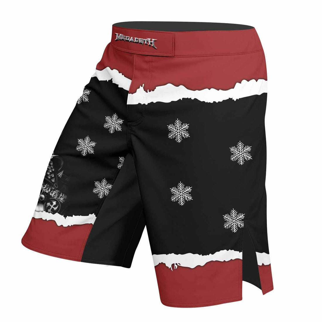 Megadeth Christmas Mixed Martial Arts Shorts - right side mockup