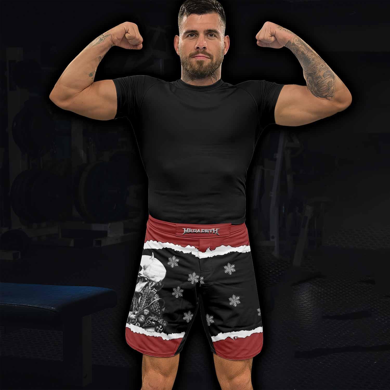 Megadeth Christmas Mixed Martial Arts Shorts - lifestyle view