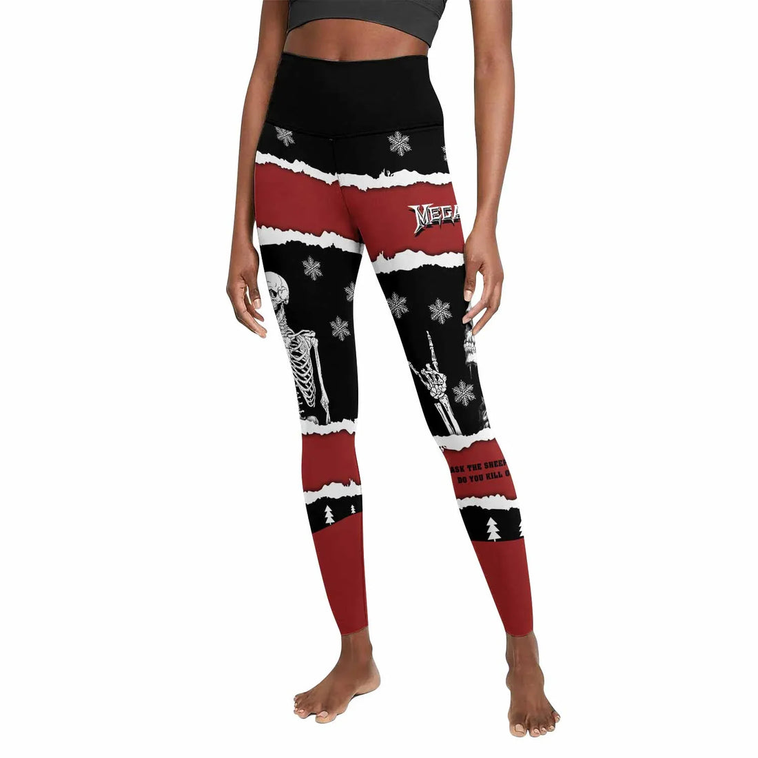 Megadeth Christmas Women's Leggings - front and back view