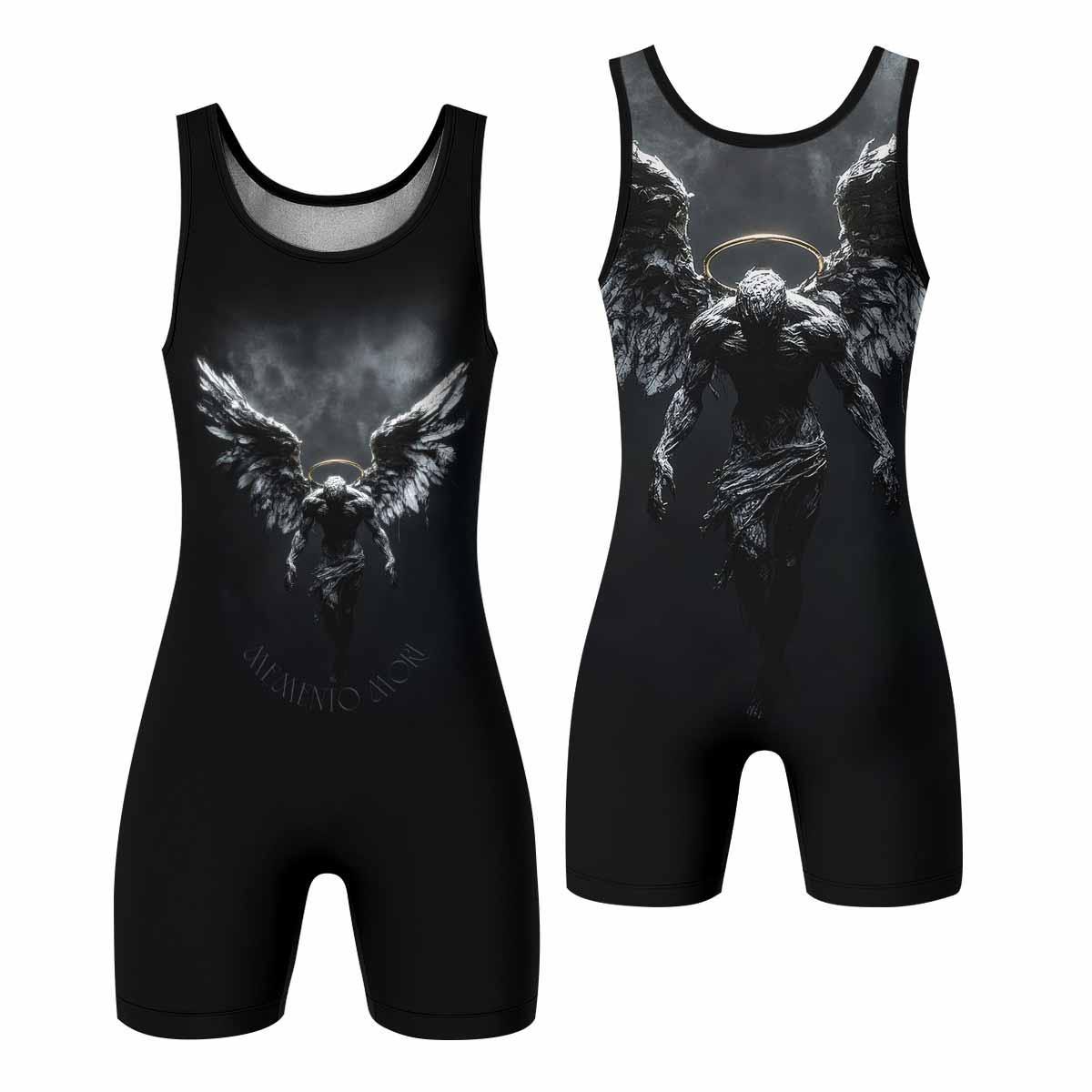 Memento Mori Wrestling Singlet - front and back view