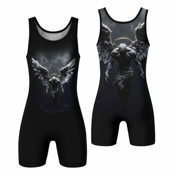 Memento Mori Wrestling Singlet - front and back view