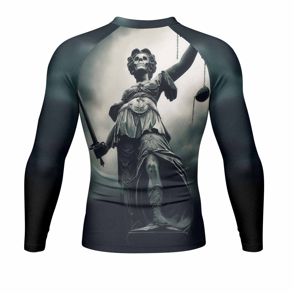 Metallica And Justice For All Men's Rash Guard Long Sleeve - back view mockup