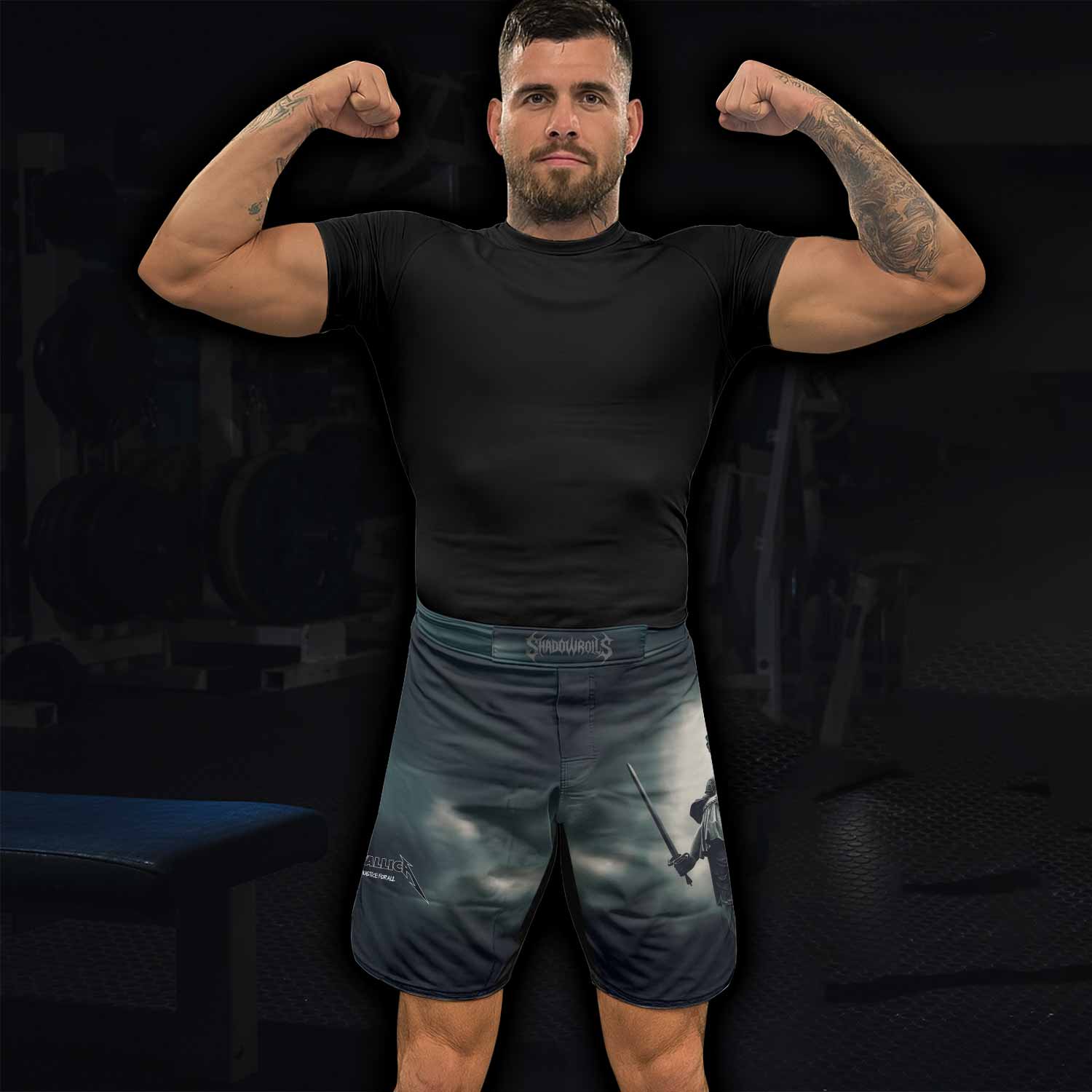 Metallica And Justice For All Fight Shorts - lifestyle view