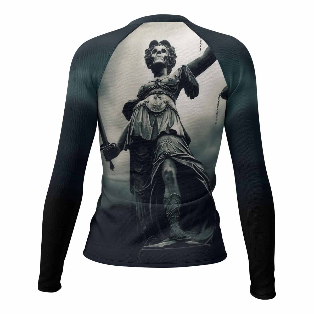 Metallica And Justice For All Women's Rash Guard Long Sleeve - back view mockup