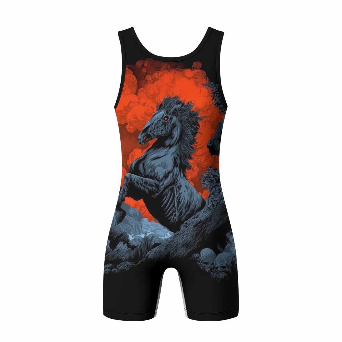 Metallica Death Rider Wrestling Singlet - back view mockup