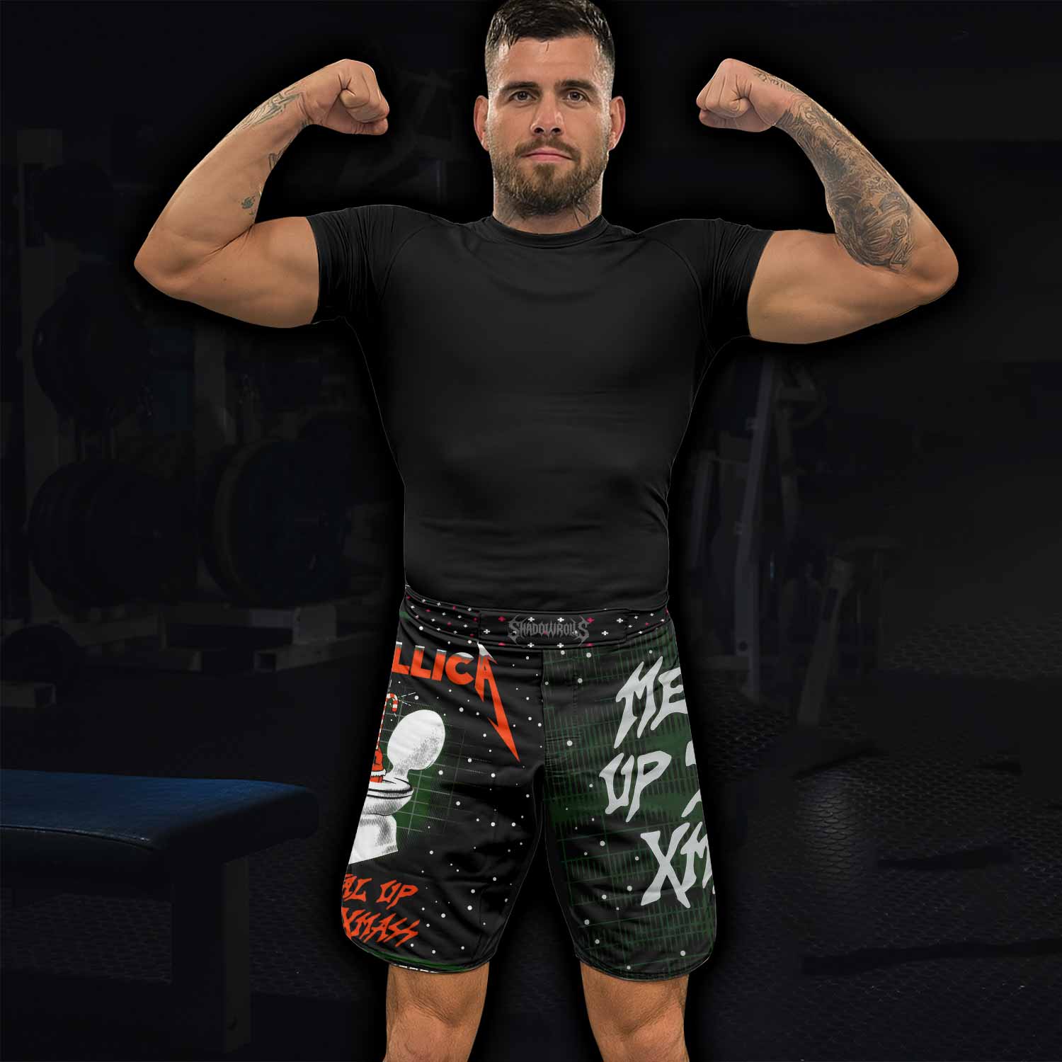 Metallica Metal Up Your Xmas Mixed Martial Arts Shorts - lifestyle view