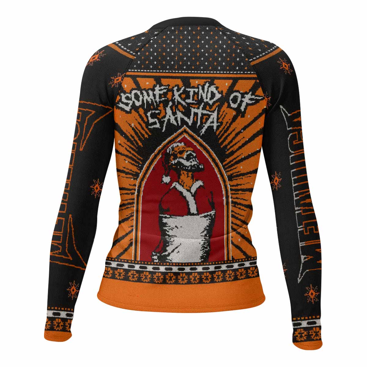 Metallica Some Kind Of Santa Women's Rash Guard Long Sleeve - back view mockup