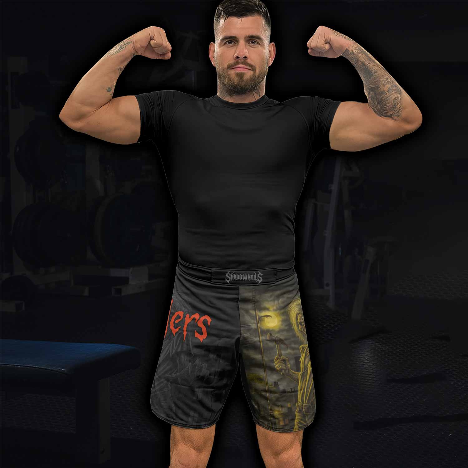 Midnight Slayer Fight Shorts - lifestyle view