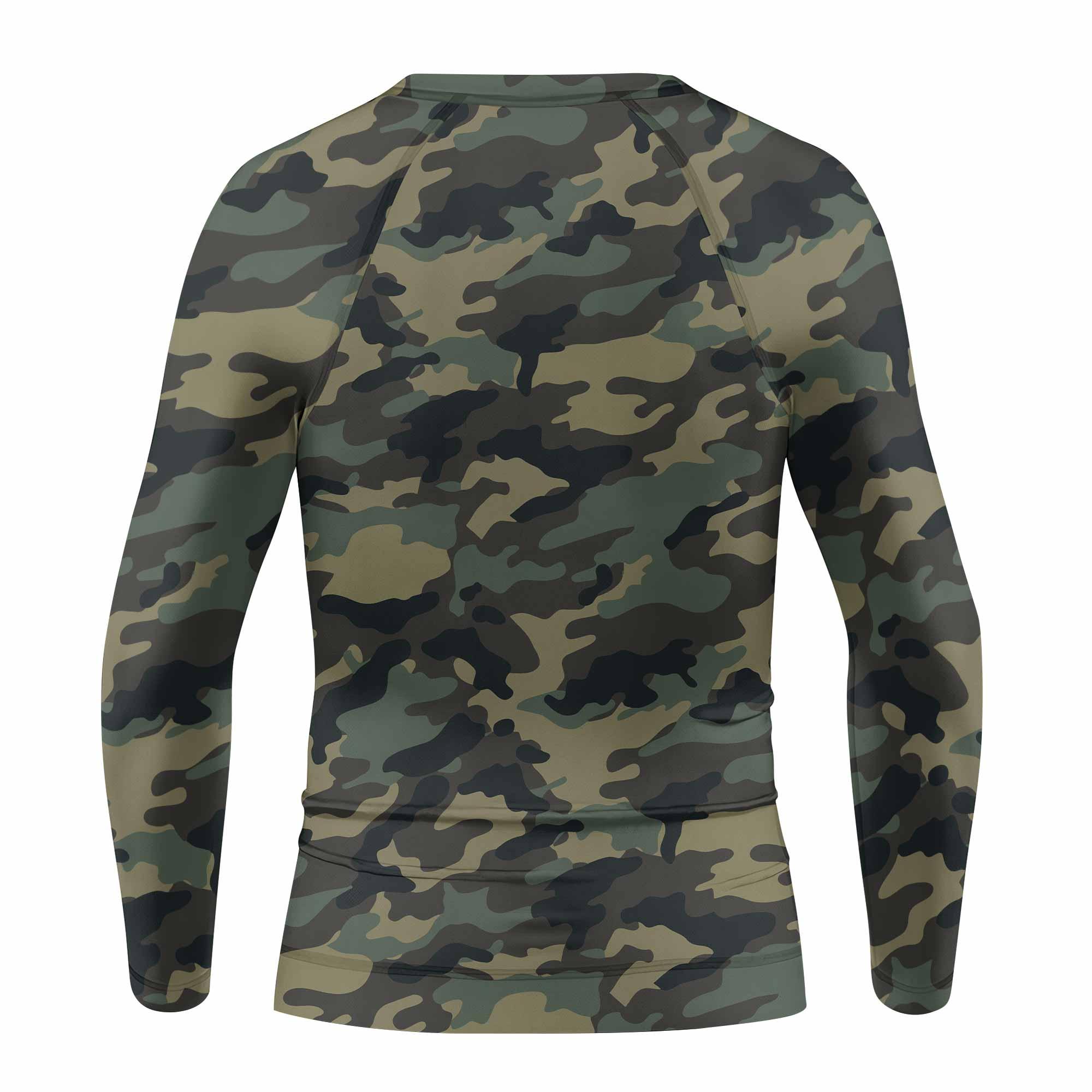 Misfits Camouflage Kids Rash Guard Long Sleeve - back view mockup