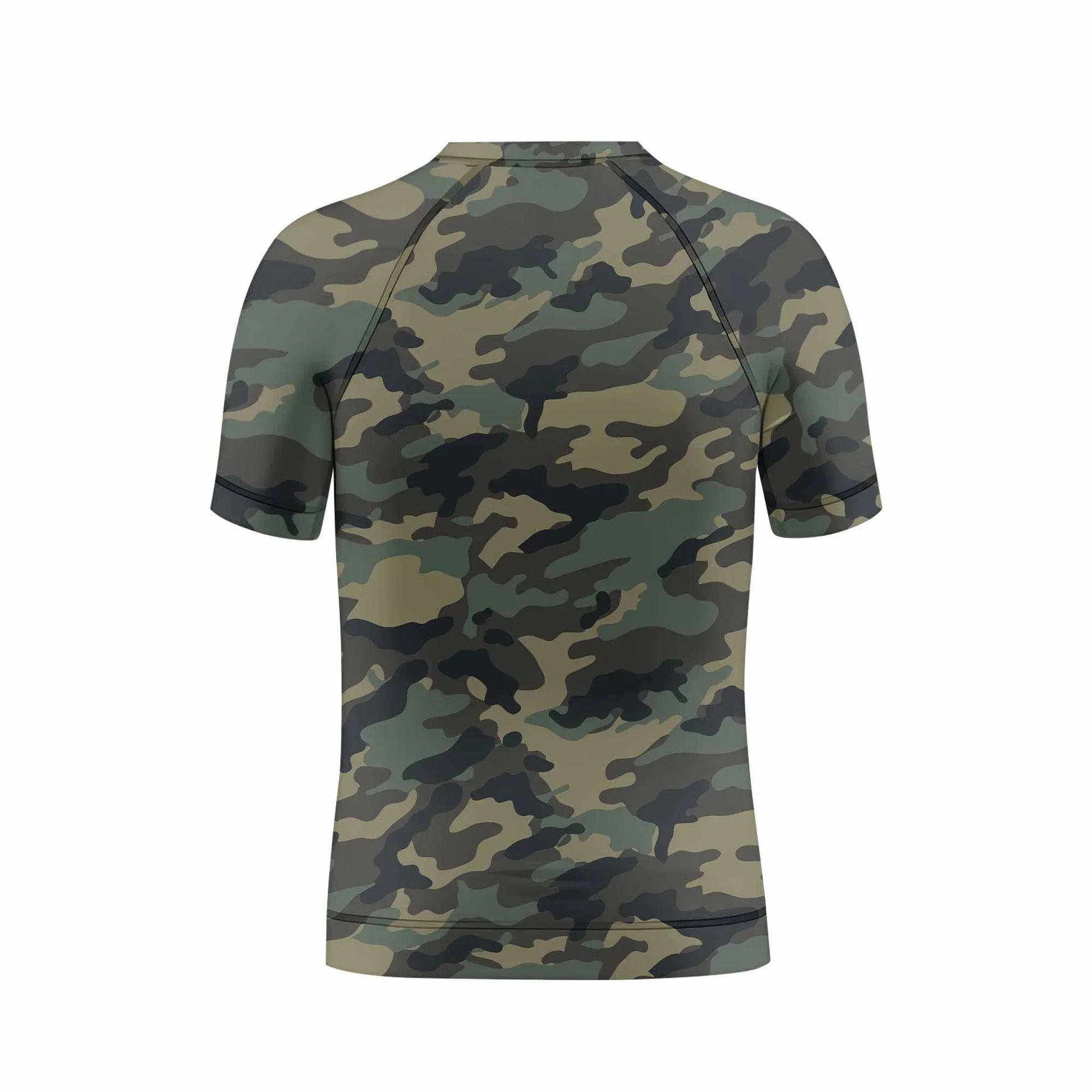 Misfits Camouflage Kids Rash Guard Short Sleeve - back view mockup
