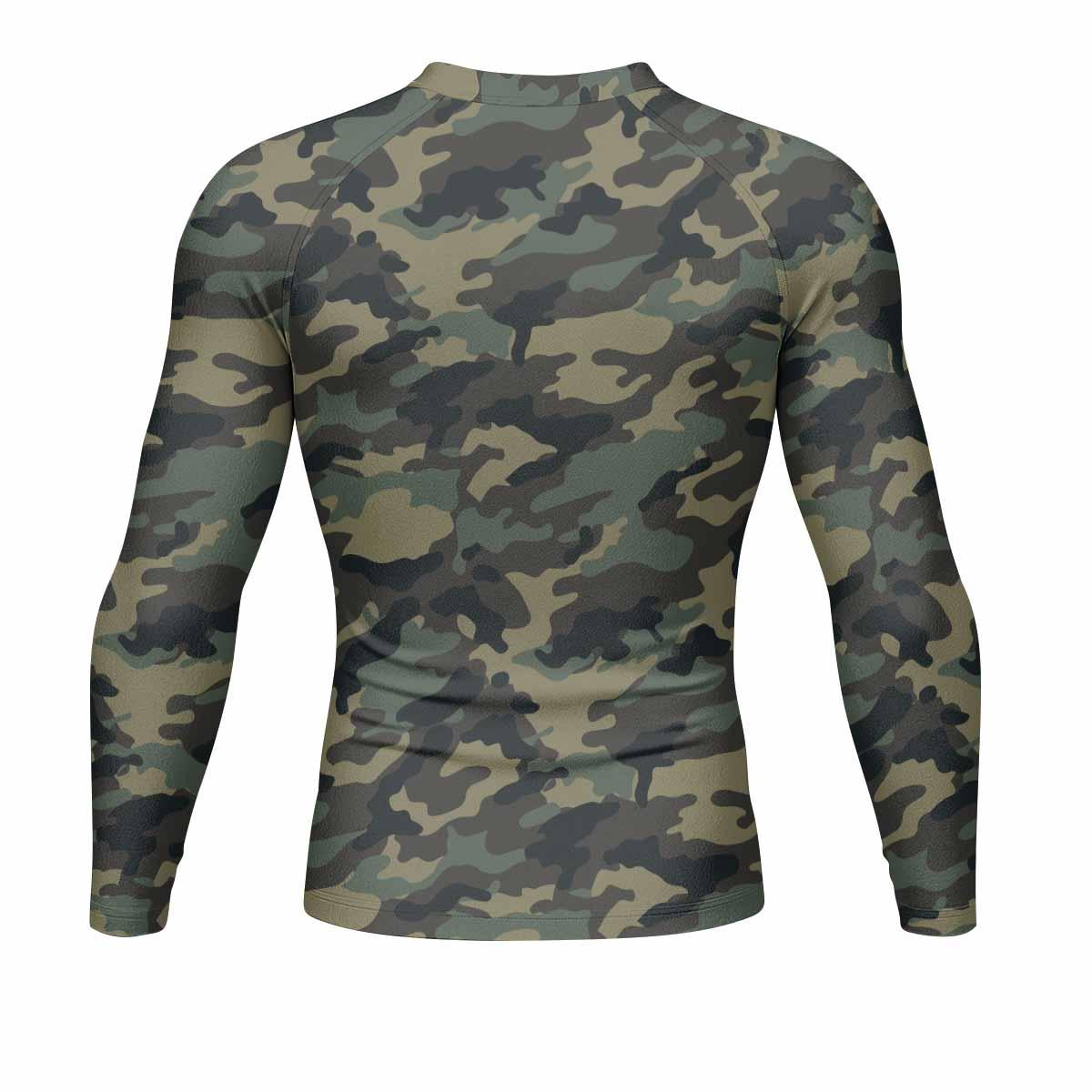 Misfits Camouflage Men's Rash Guard Long Sleeve - back view mockup